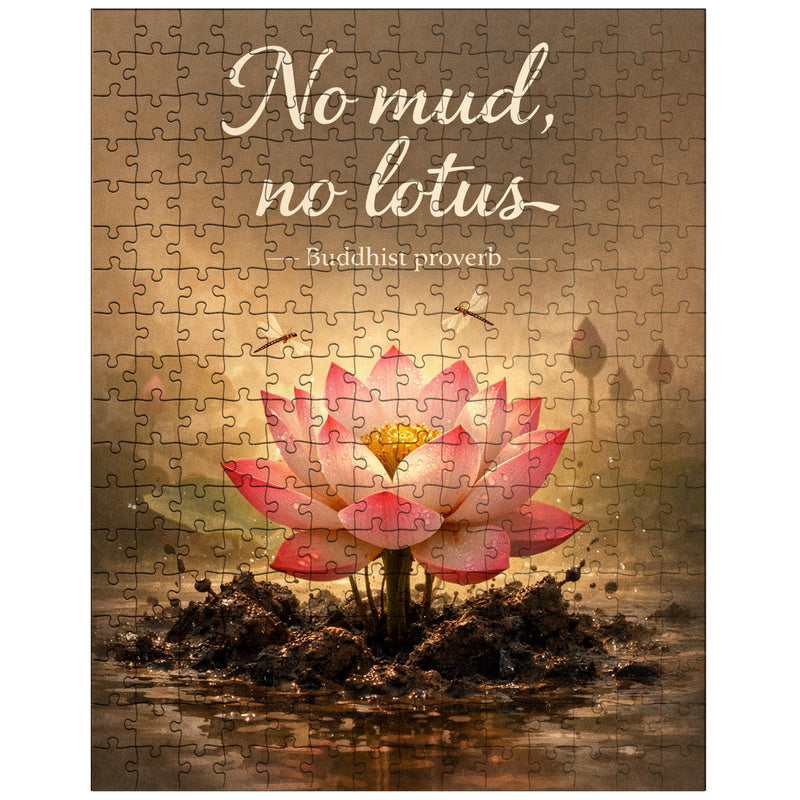 No mud no lotus Buddhist proverb jigsaw puzzle