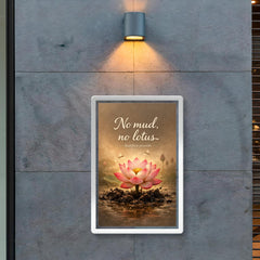 No mud no lotus Buddhist proverb poster 2