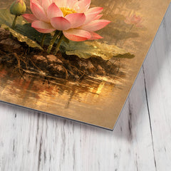 No mud no lotus Thich Nhat Hanh metal print mockup