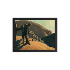 No Place to Go by Maynard Dixon, 1935 framed print on a plain backdrop in size 12"x16".