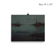 Nocturne in Blue and Silver - The Lagoon by James Abbott McNeill Whistler, 1880 poster 4