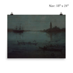 Nocturne in Blue and Silver - The Lagoon by James Abbott McNeill Whistler, 1880 poster 5