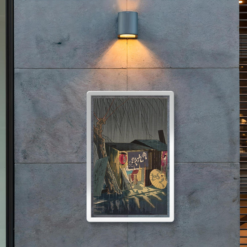 Noodle Restaurant on a Rainy Night by Tokuriki Tomikichiro poster 2