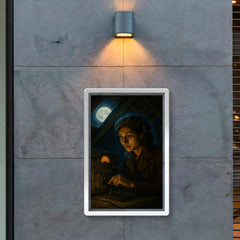 Noor Inayat Khan clandestine radio under moonlit attic poster 2