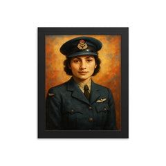 Noor Inayat Khan framed print on a plain backdrop in size 8"x10".