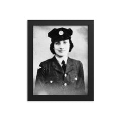 Noor Inayat Khan framed print on a plain backdrop in size 8"x10".