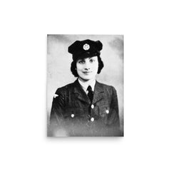 Noor Inayat Khan poster on a plain backdrop in size 12"x16".
