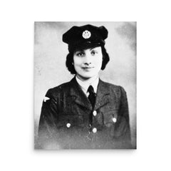 Noor Inayat Khan poster on a plain backdrop in size 16"x20".