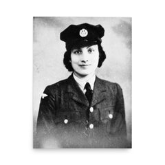 Noor Inayat Khan poster on a plain backdrop in size 18"x24".