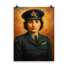 Noor Inayat Khan poster on a plain backdrop in size 8"x10".
