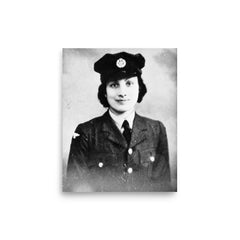 Noor Inayat Khan poster on a plain backdrop in size 8"x10".