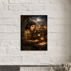 Noor Inayat Khan wireless set in occupied Paris metal print mockup
