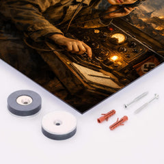 Noor Inayat Khan wireless set in occupied Paris metal print mockup