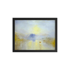 Norham Castle, Sunrise by J M W Turner framed print on a plain backdrop in size 12"x16".