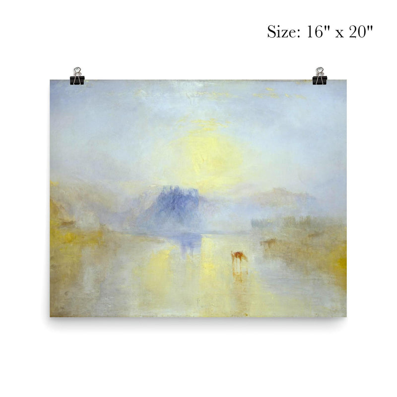 Norham Castle, Sunrise by J M W Turner poster 2