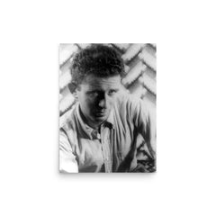 Norman Mailer poster on a plain backdrop in size 12"x16".