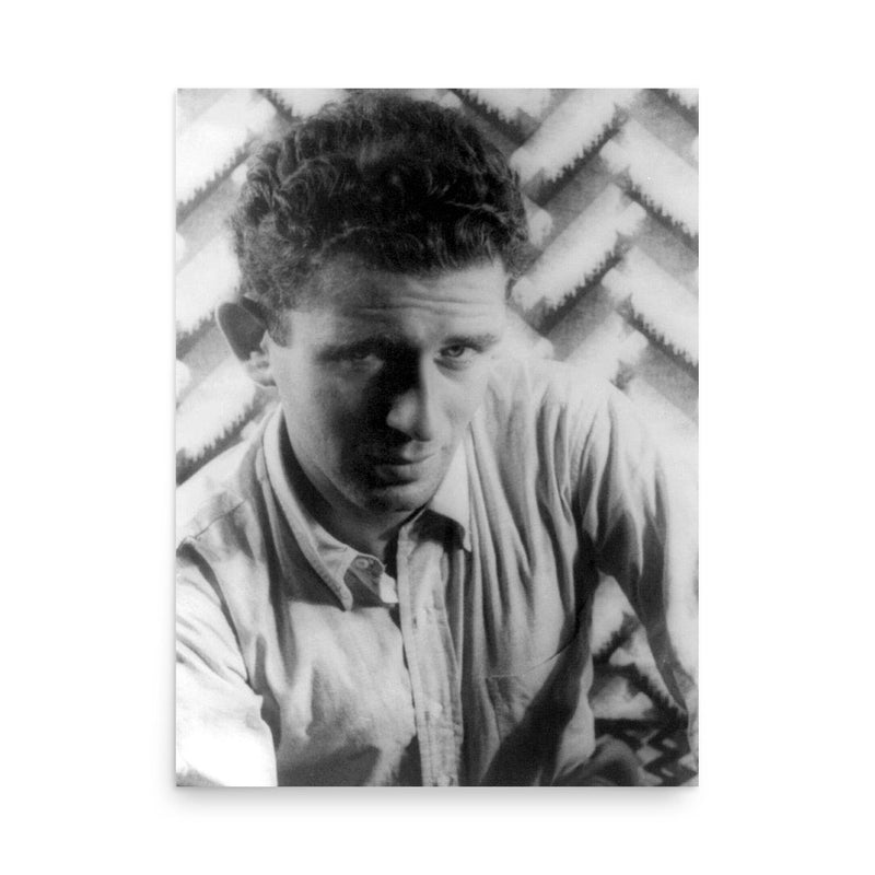 Norman Mailer poster on a plain backdrop in size 18