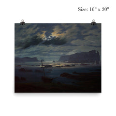 Northern Sea in the Moonlight by Caspar David Friedrich, 1824 poster 2