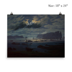 Northern Sea in the Moonlight by Caspar David Friedrich, 1824 poster 5