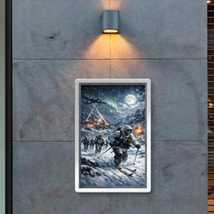 Norwegian heavy water saboteurs crossing winter plateau poster 2