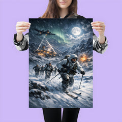 Norwegian heavy water saboteurs crossing winter plateau poster 3