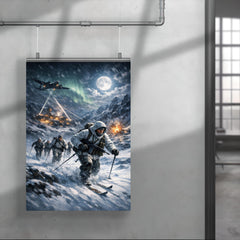 Norwegian heavy water saboteurs crossing winter plateau poster 4