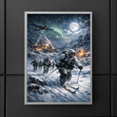 Norwegian heavy water saboteurs crossing winter plateau poster 5