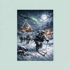 Norwegian heavy water saboteurs crossing winter plateau poster 8