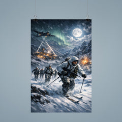 Norwegian heavy water saboteurs crossing winter plateau poster 9