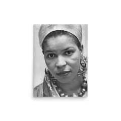 Ntozake Shange poster on a plain backdrop in size 12"x16".