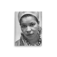 Ntozake Shange poster on a plain backdrop in size 8"x10".