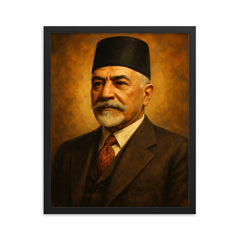 Nuri al Said framed print on a plain backdrop in size 16"x20".