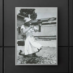 Nurse with an M-3 Grease Gun, WWII 1940s poster 5