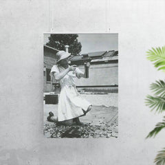 Nurse with an M-3 Grease Gun, WWII 1940s poster 7