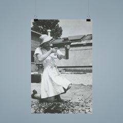 Nurse with an M-3 Grease Gun, WWII 1940s poster 9