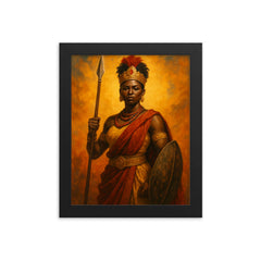 Nzinga of Ndongo and Matamba framed print on a plain backdrop in size 8"x10".