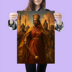 Nzinga of Ndongo with warrior attendants poster 3