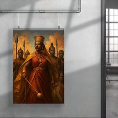 Nzinga of Ndongo with warrior attendants poster 4