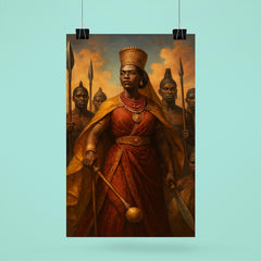 Nzinga of Ndongo with warrior attendants poster 6