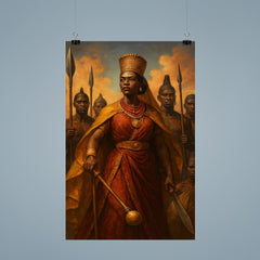 Nzinga of Ndongo with warrior attendants poster 9