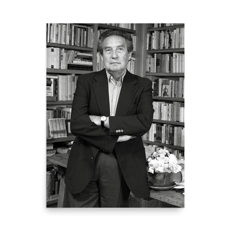 Octavio Paz poster on a plain backdrop in size 18