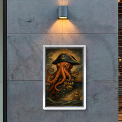 Octopus admiral with medals and storm charts poster 2