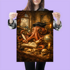 Octopus natural philosopher in Dutch golden age study poster 3