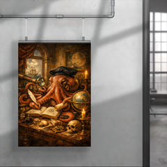 Octopus natural philosopher in Dutch golden age study poster 4