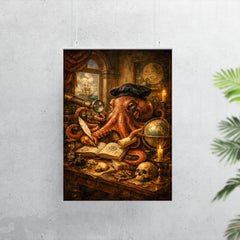 Octopus natural philosopher in Dutch golden age study poster 7