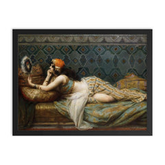 Odalisque by Henri Adrien Tanoux framed print on a plain backdrop in size 18"x24".