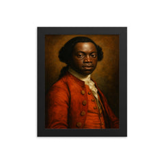 Olaudah Equiano framed print on a plain backdrop in size 8"x10".
