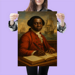 Olaudah Equiano with maritime ledgers poster 3