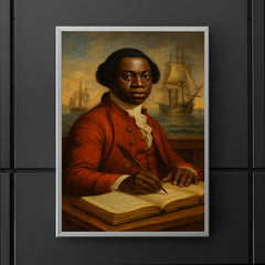 Olaudah Equiano with maritime ledgers poster 5