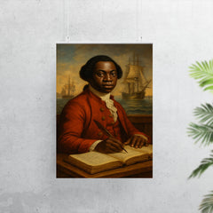 Olaudah Equiano with maritime ledgers poster 7